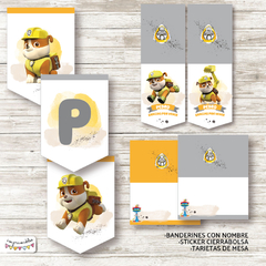 Kit imprimible Rubble Paw Patrol - Imprimibles