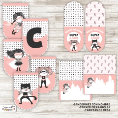 Kit imprimible Superheroinas - Imprimibles