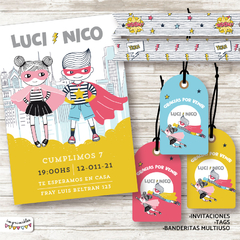 Kit imprimible Superheroes y Superheroinas
