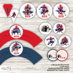 Kit Imprimible SPIDERMAN acuarela