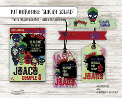 Kit imprimible Suicide Squad - Escuadrón suicida