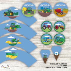 Kit Imprimible Tractores - comprar online