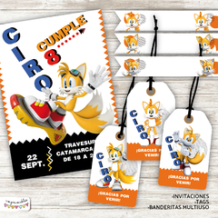 Kit imprimible Tails de Sonic