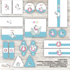 Kit Imprimible Unicornio de verano