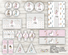 Kit Imprimible Unicornios Boho Style en internet
