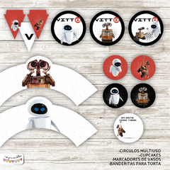 Kit Imprimible Wall-e y Eva - comprar online