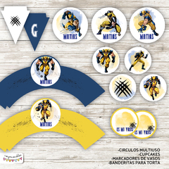 Kit Imprimible Wolverine Acuarela - comprar online