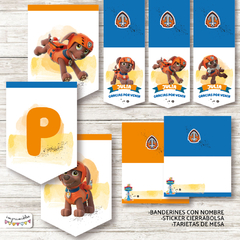 Kit imprimible Zuma Paw Patrol - Imprimibles