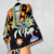 Quimono/Vestido Flora Mística com Barrado e Mangas Longas Preto - loja online