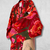 Quimono/Vestido Arara com Flores Vermelhas com Mangas Longas - loja online
