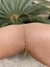 Pulseira cadeado 2mm de quina banhada a ouro 18k 4 gramas - Pesadas Joias