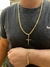 Imagem do Corrente e pulseira grumet 4mm com pingente cruz dupla