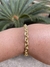 Pulseira cadeado de quina 8mm em moeda antiga