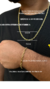 Conjunto corrente + pulseira cadeado de quina 4mm em moeda antiga na internet