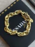 PULSEIRA CADEADO DE QUINA 12MM EM MOEDA ANTIGA - comprar online