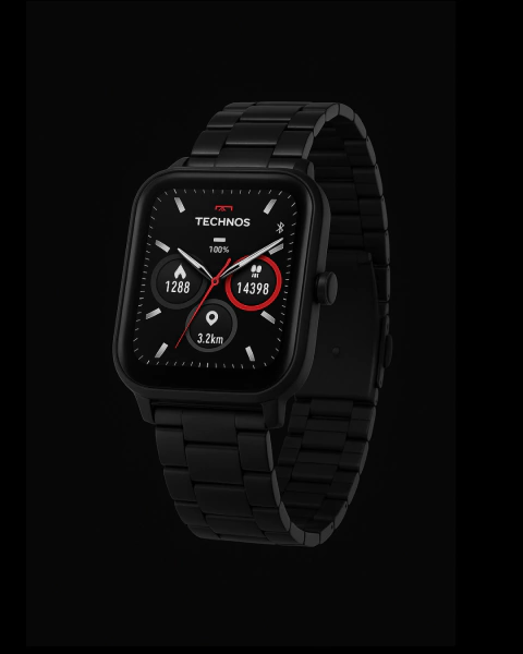 SMARTWATCH TECHNOS CONNECT MAX PRETO - comprar online