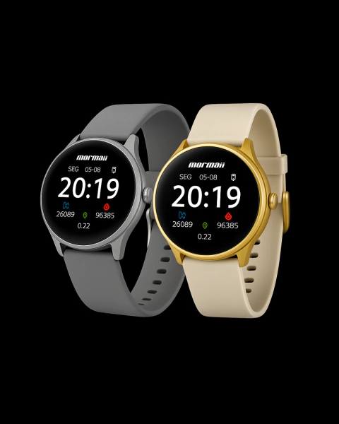 SMARTWATCH MORMAII LIFE ULTRA UNISSEX COM PULSEIRA DE SILICONE