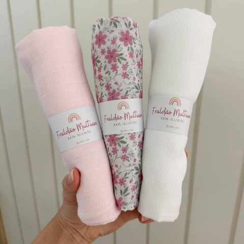 Trio Fraldão Multiuso | Florzinhas
