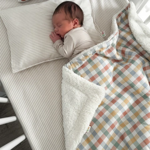 Mantinha Xadrez Primavera | Carneirinho - comprar online