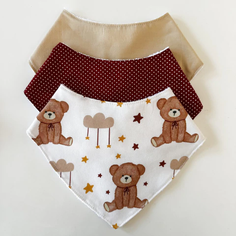 Trio Babadores Baby Bear