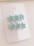 Duplinha Presilhas | Floral Verde Água - comprar online