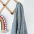 Manta Tricot Poá Boho - Azul Bebê