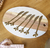 SET X 6 CUCHILLOS UNTABLES DORADOS