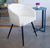 SILLA BEIRUT BLACK BOUCLE CREAM
