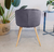 SILLA BEIRUT WOOD DARK GREY