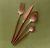 SET DE CUBIERTOS DAKKAR COBRE - 24 PCS
