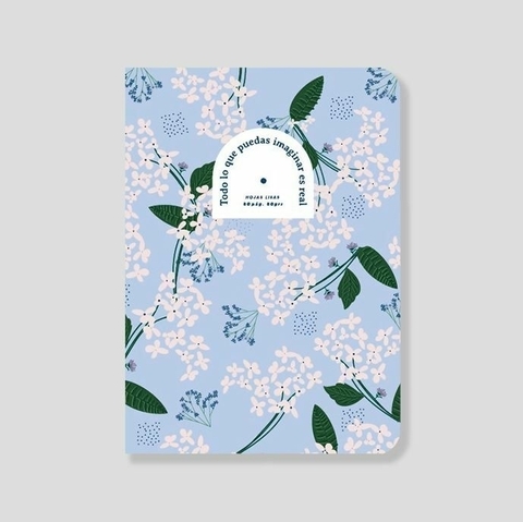 Libreta Todo lo que puedas imaginar es real Celeste