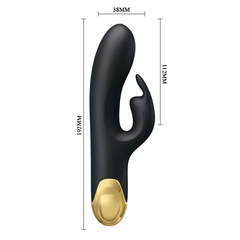 VIBRADOR PRETTY LOVE GOLD ROYAL DOBLE PLACER - tienda online