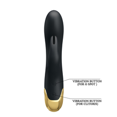 Imagen de VIBRADOR PRETTY LOVE GOLD ROYAL DOBLE PLACER