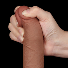 CONSOLADOR DE DOBLE CAPA DE PIEL DESLIZABLE DE 7.5" - tienda online