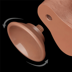 CONSOLADOR DE DOBLE CAPA DE PIEL DESLIZABLE DE 7.5"
