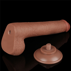 CONSOLADOR DE DOBLE CAPA DE PIEL DESLIZABLE DE 9" - comprar online