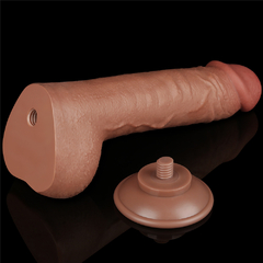 CONSOLADOR DE DOBLE CAPA DE PIEL DESLIZABLE DE 9.5" - comprar online