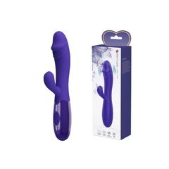 Vibrador recargable Pretty Love Snappy, color púrpura, con diseño ergonómico y doble estimulación