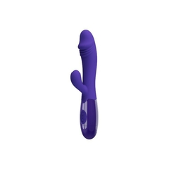 Vibrador recargable Pretty Love Snappy, color púrpura, con diseño ergonómico y doble estimulación