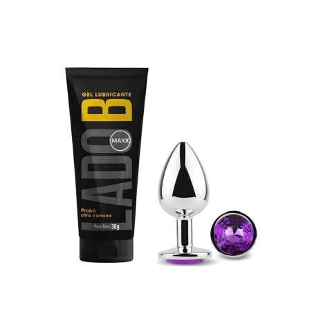 Plug Anal Large Purple + Gel Lado B - comprar online