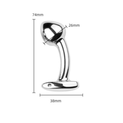 Plug anal metalico curvado Small en internet