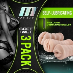 KIT DE 3 MASTURBADORES CON VIBRADOR en internet
