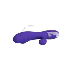 Vibrador recargable Pretty Love Snappy, color púrpura, con diseño ergonómico y doble estimulación