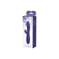 Vibrador recargable Pretty Love Snappy, color púrpura, con diseño ergonómico y doble estimulación