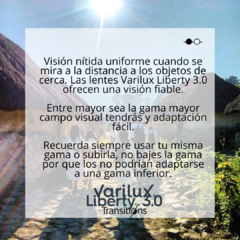 PROGRESIVO VARILUX LIBERTY 3.0 AR CLARITY CON TRANSITIONS