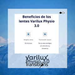 PROGRESIVO VARILUX PHYSIO 3.0 CON TRANSITION Y CRIZAL SAPPHIRE HR en internet
