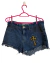 Short Jeans com cruz oncinha e strass 36/38