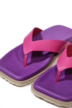Chinelo de couro Roxo - loja online