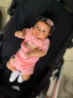 • Conjunto Lala Camiseta + Bermuda (Rosa) - loja online