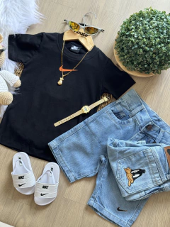 Imagem do • Conjunto Nike CAMISETA + BERMUDA (preto)